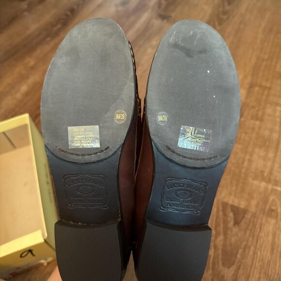 Lucky Brand Women's Brown and Burgundy Loafers - Picture 3 of 3